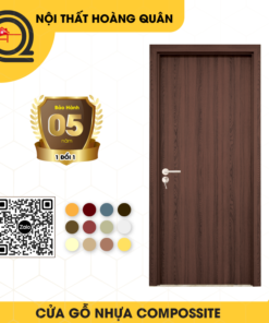 Cửa nhựa composite vân gỗ HQ-04 chính hãng