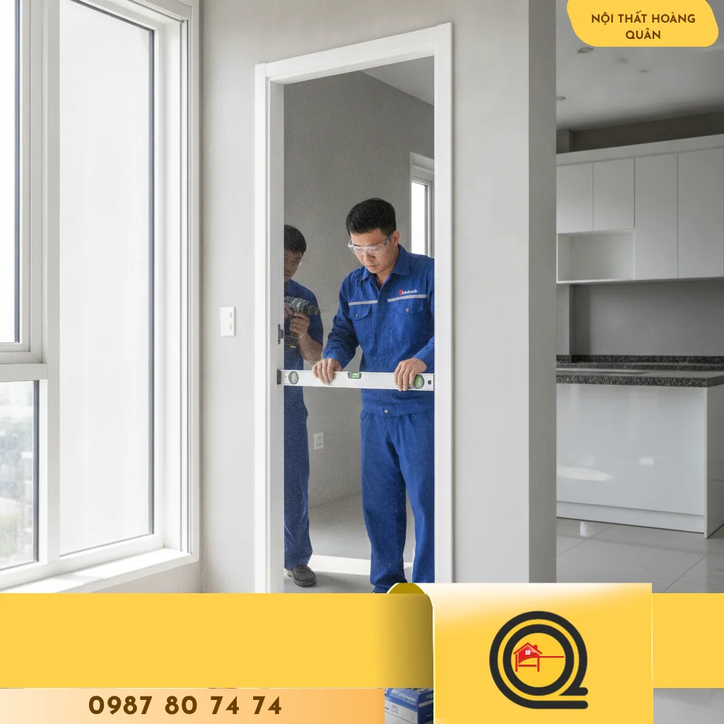 Hướng dẫn thi công lắp đặt cửa gỗ nhựa compostie - hình 1