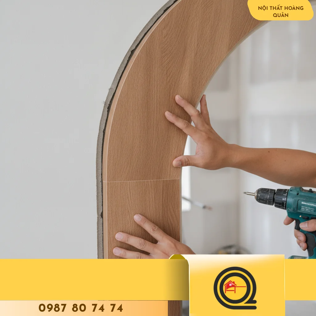 Thi công cửa vòm gỗ nhựa có khó không ? - hình 2