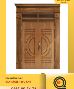 Cửa Thép Vân Gỗ Galaxy GLX STEEL 129L KH5