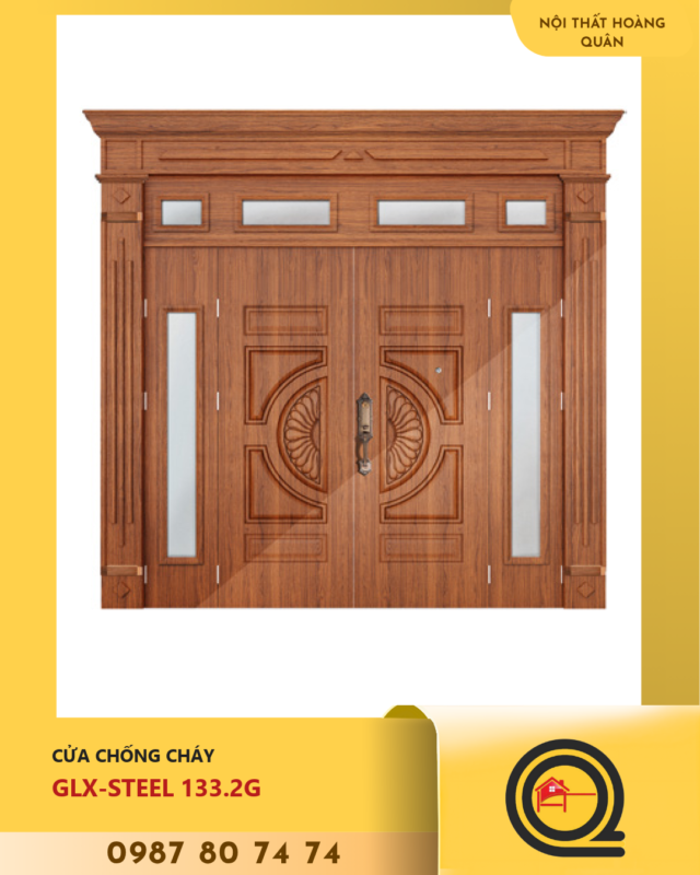 Cửa Thép Vân Gỗ Galaxy GLX STEEL 133.2G