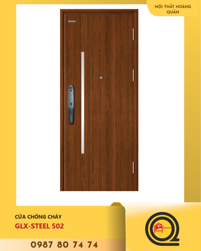 Cửa Thép Vân Gỗ Galaxy GLX STEEL 502