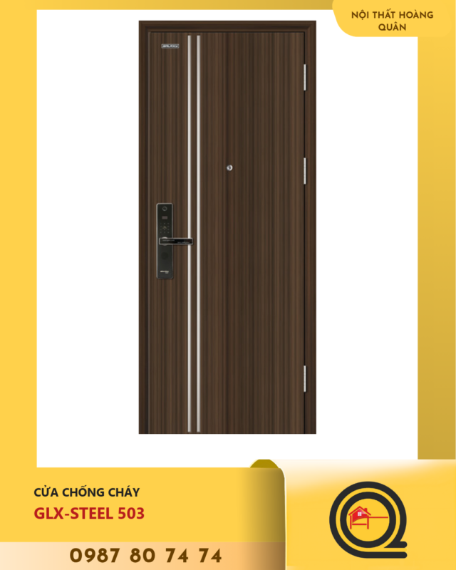 Cửa Thép Vân Gỗ Galaxy GLX STEEL 503