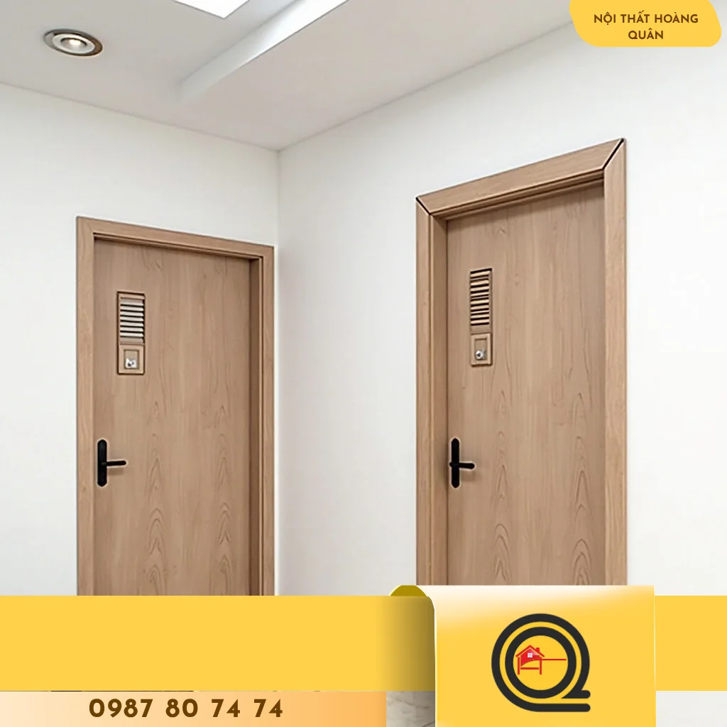 Cửa gỗ nhựa 1 cánh đẹp - hình 1