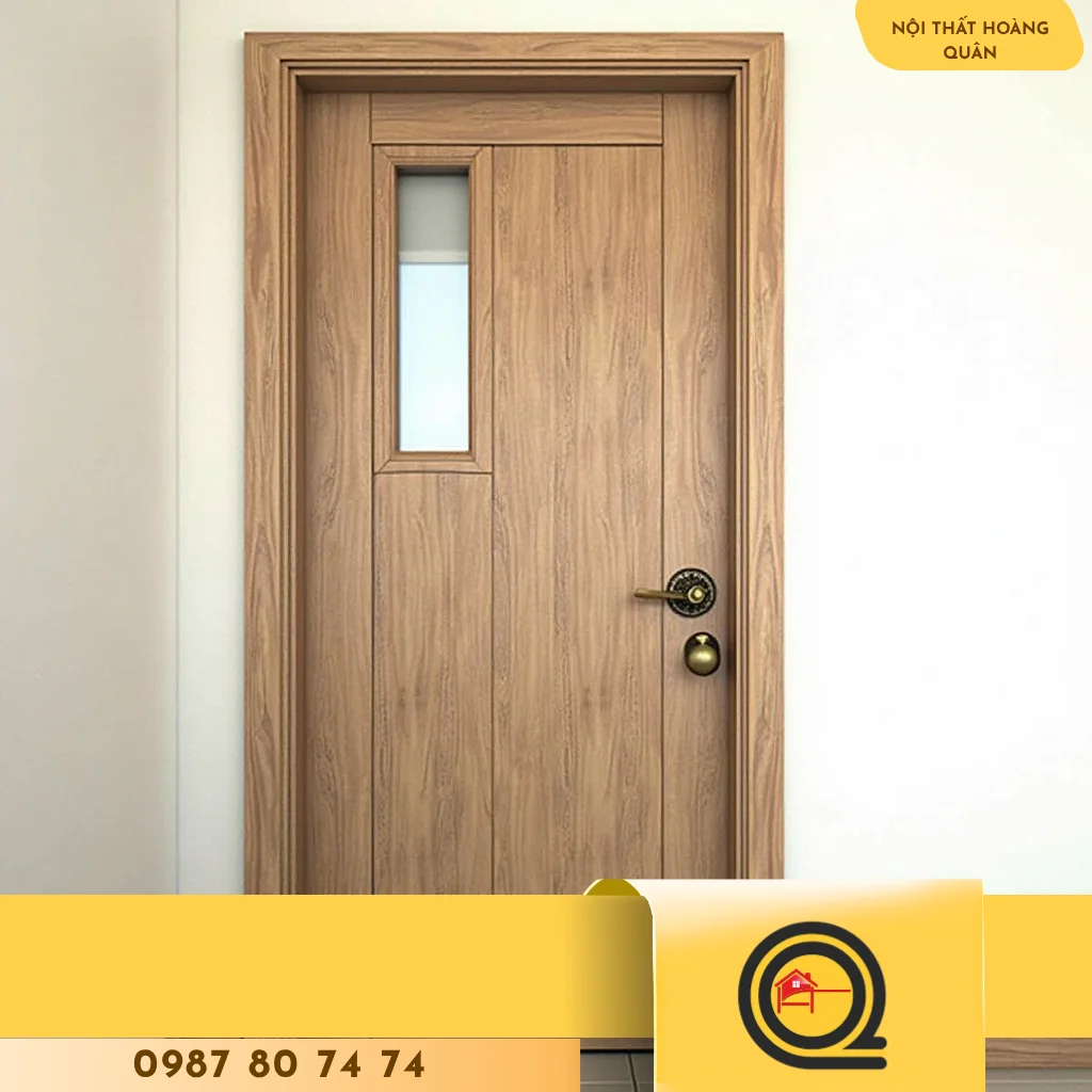 Cửa gỗ nhựa 1 cánh đẹp - hình 2