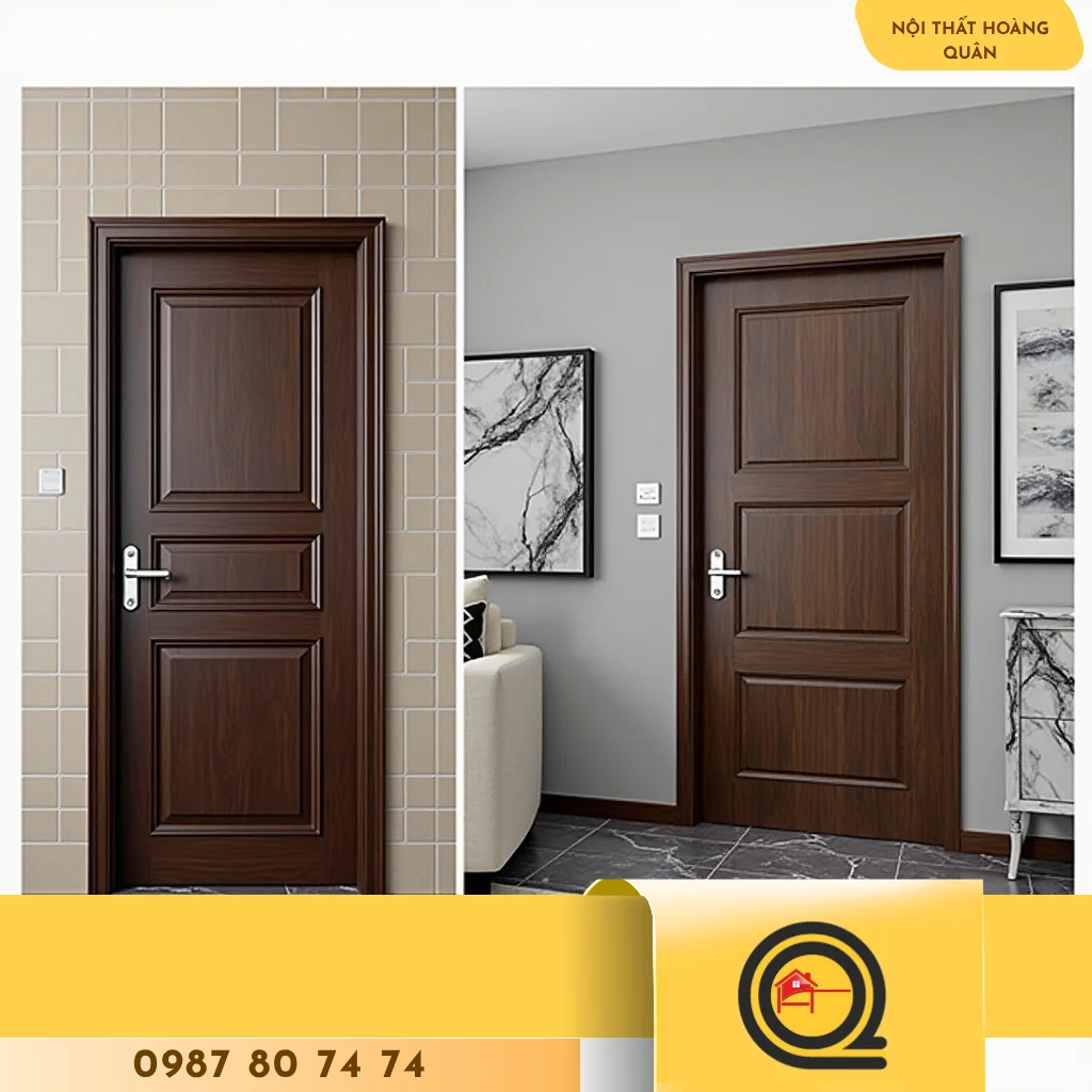 Cửa gỗ nhựa composite Nội Thất Hoàng Quân Ecoplast Door® Gen II - hình 2