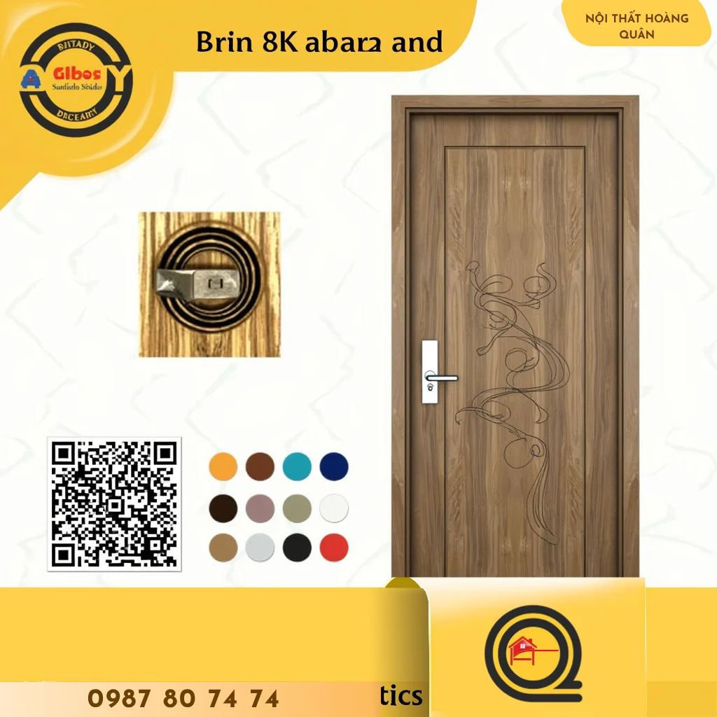 Cửa gỗ nhựa composite Nội Thất Hoàng Quân và cửa ABS Nội Thất Hoàng Quân - hình 2