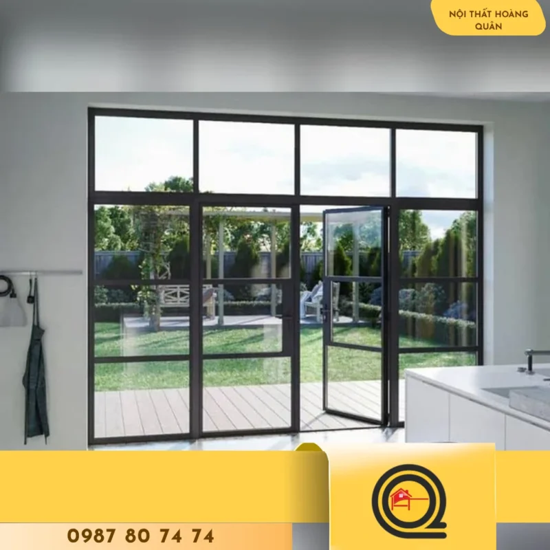 Kích thước cửa chính 4 cánh nhôm xingfa chuẩn nhất